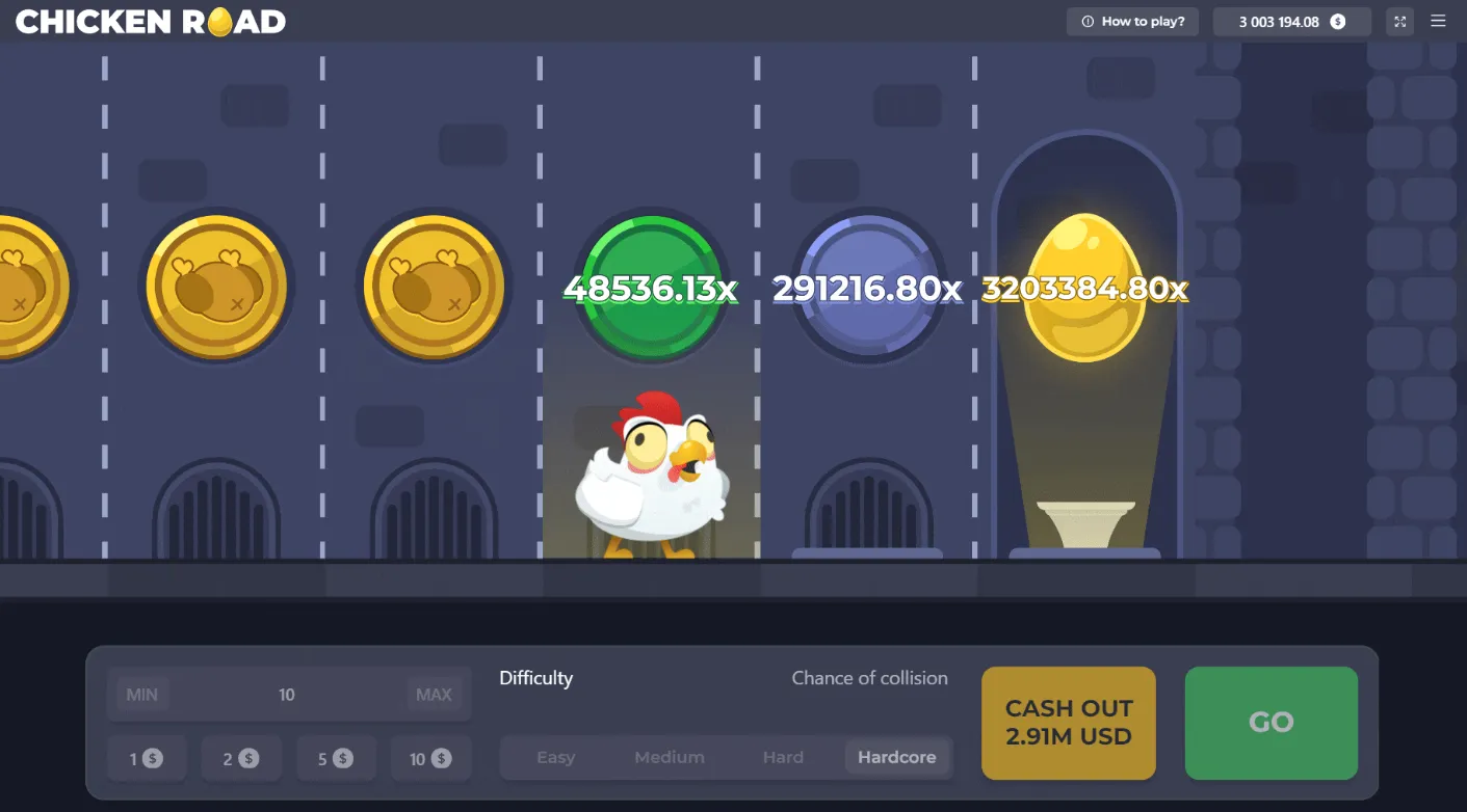 1win Chicken Road game